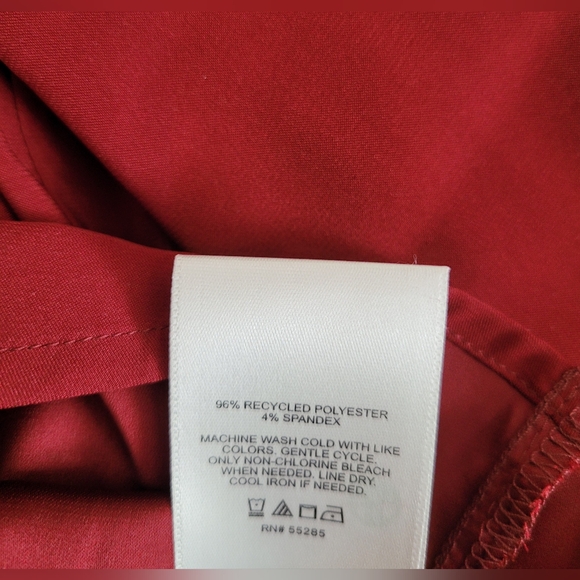 Express Portofino Wine Button Down Tie Front Shirt, Size S - Picture 5 of 5